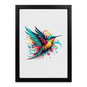 Hummingbird - Framed poster (27 × 37 cm) - black - Front