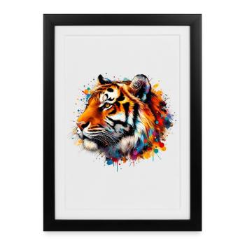 Tigre - Affiche encadrée (27 × 37 cm) - noir - Devant