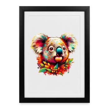 Koala - Affiche encadrée (27 × 37 cm) - noir - Devant