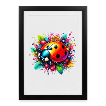 Coccinelle - Affiche encadrée (27 × 37 cm) - noir - Devant