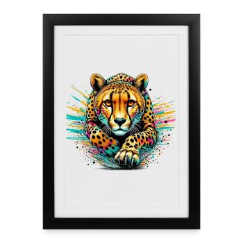 Guépard - Affiche encadrée (27 × 37 cm) - noir - Devant