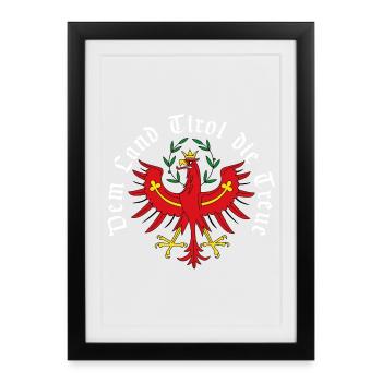 Dem Land Tirol die Treue - Gerahmtes Poster (27 × 37 cm) - Schwarz - Vorne