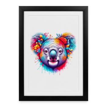 Koala - Affiche encadrée (27 × 37 cm) - noir - Devant