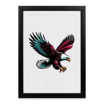 Aigle - Affiche encadrée (27 × 37 cm) - noir - Devant