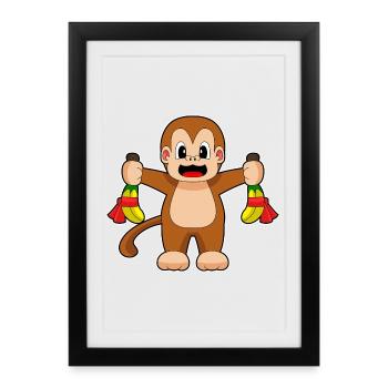 Monkey Banana - Framed poster (27 × 37 cm) - black - Front