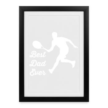 Tennis - Gerahmtes Poster (27 × 37 cm) - Schwarz - Vorne