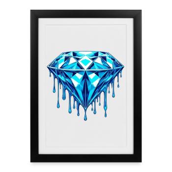 Diamond - Framed poster (27 × 37 cm) - black - Front