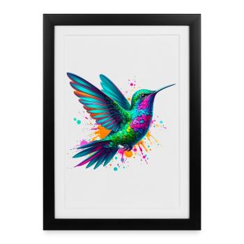 Hummingbird - Framed poster (27 × 37 cm) - black - Front