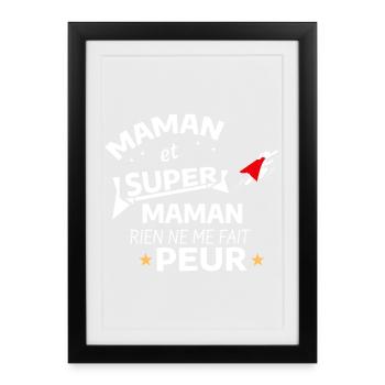 Mama Superheldin Edition - Gerahmtes Poster (27 × 37 cm) - Schwarz - Vorne
