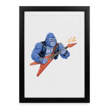Gorille à bascule - Affiche encadrée (27 × 37 cm) - noir - Devant