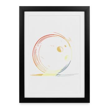 Look rétro bowling - Affiche encadrée (27 × 37 cm) - noir - Devant