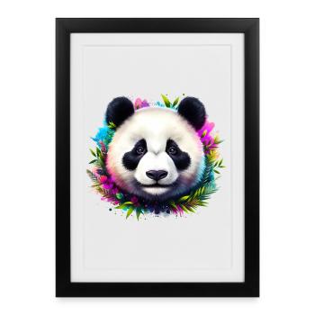Panda - Framed poster (27 × 37 cm) - black - Front