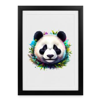 Panda - Framed poster (27 × 37 cm) - black - Front