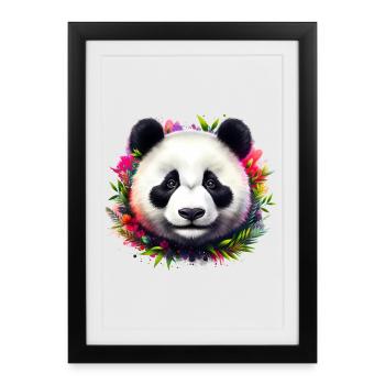 Panda - Framed poster (27 × 37 cm) - black - Front