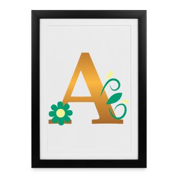 A - Affiche encadrée (27 × 37 cm) - noir - Devant