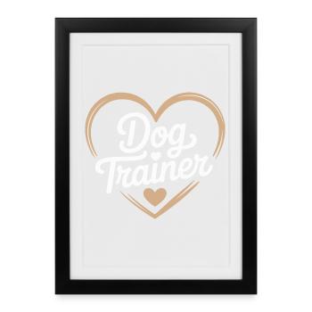 Dog trainer - Framed poster (27 × 37 cm) - black - Front