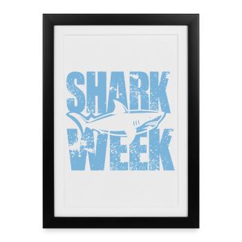 Semaine du Requin - Affiche encadrée (27 × 37 cm) - noir - Devant