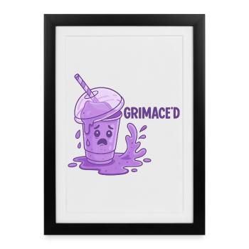 Grimace Shake Chaos - Framed poster (27 × 37 cm) - black - Front
