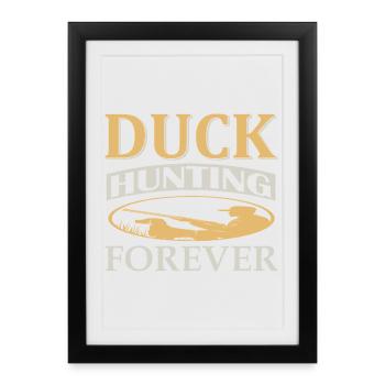 Duck hunting - Framed poster (27 × 37 cm) - black - Front