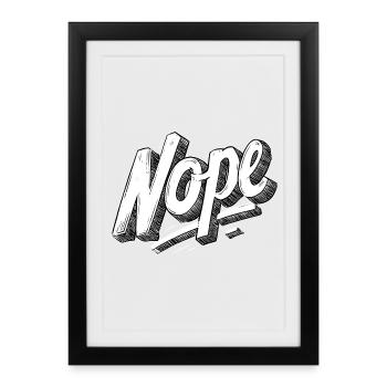 Nope - Framed poster (27 × 37 cm) - black - Front