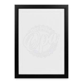 Der Beste Opa seit 2016 - Gerahmtes Poster (27 × 37 cm) - Schwarz - Vorne