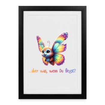 ... but what if you fly? - Framed poster (27 × 37 cm) - black - Front