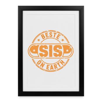 Best Sis Sister Gift - Framed poster (27 × 37 cm) - black - Front