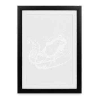 Elegant Winter Sleigh Ornaments - Framed poster (27 × 37 cm) - black - Front