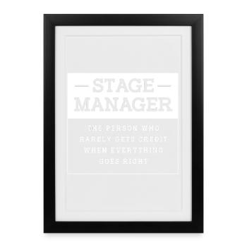 Theater Stage Manager Bühne - Framed poster (27 × 37 cm) - black - Front