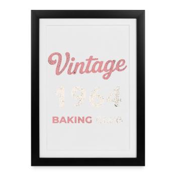 Vintage 1964 – Baking Club Retro Birth Year - Framed poster (27 × 37 cm) - black - Front