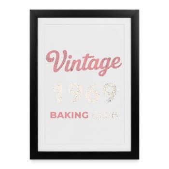 Vintage 1969 – Baking Club Retro Birth Year - Framed poster (27 × 37 cm) - black - Front