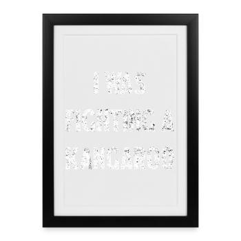 Je me battais contre un kangourou - Affiche encadrée (27 × 37 cm) - noir - Devant