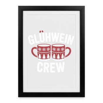Équipe du vin chaud Marché de Noël joyeux - Affiche encadrée (27 × 37 cm) - noir - Devant