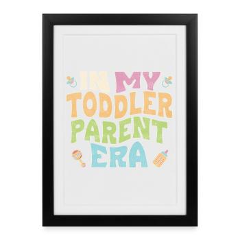 À l’époque de mon enfant en bas âge - Affiche encadrée (27 × 37 cm) - noir - Devant