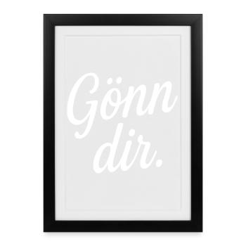 Treat yourself - Framed poster (27 × 37 cm) - black - Front