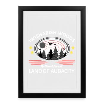 Iwishabish woods - Framed poster (27 × 37 cm) - black - Front