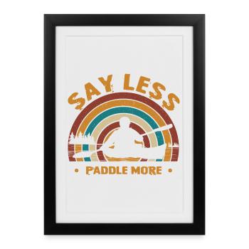 Kayakiste offre des tenues de kayak pour les sports nautiques - Affiche encadrée (27 × 37 cm) - noir - Devant