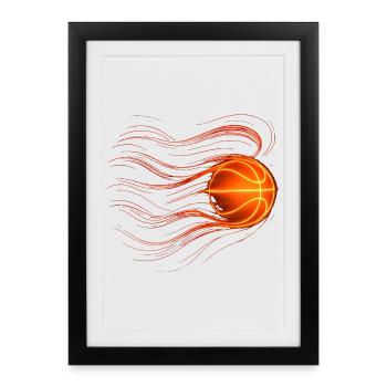 Idée cadeau pour un joueur de basket-ball Baller - Affiche encadrée (27 × 37 cm) - noir - Devant