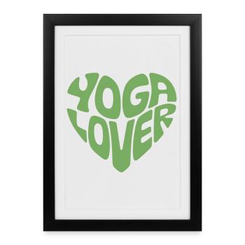 Yoga Lover – Mode de vie Mindfulness & Wellness Desi - Affiche encadrée (27 × 37 cm) - noir - Devant