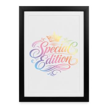 Édition spéciale colorée - Affiche encadrée (27 × 37 cm) - noir - Devant