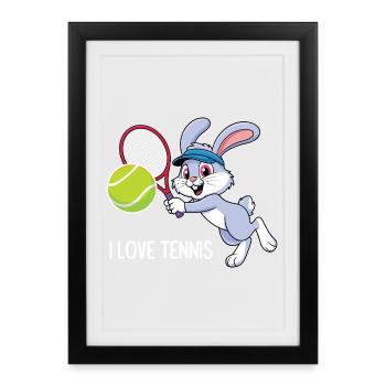 I love tennis. - Framed poster (27 × 37 cm) - black - Front