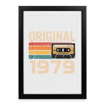 Original 1979 Vintage 1979 Retro Birthday - Framed poster (27 × 37 cm) - black - Front