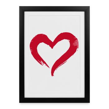 Heart - Framed poster (27 × 37 cm) - black - Front