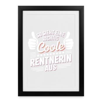 Voilà à quoi ressemble un retraité vraiment cool - Affiche encadrée (27 × 37 cm) - noir - Devant