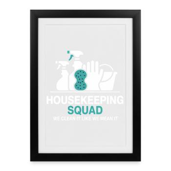 Funny Cleaning Design - Framed poster (27 × 37 cm) - black - Front