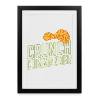 Crunch Commander Nibbler Chips Fan Snack - Framed poster (27 × 37 cm) - black - Front