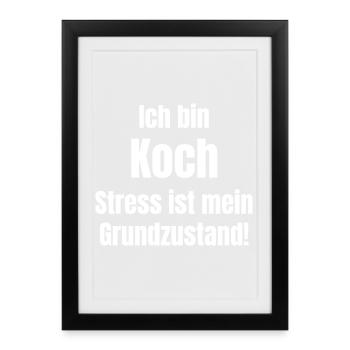 Chef Stress Basic Condition - Framed poster (27 × 37 cm) - black - Front