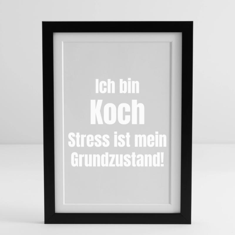 Chef Stress Basic Condition Framed poster (27 × 37 cm)