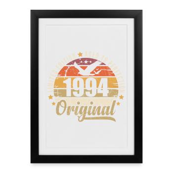1994 Cadeau d'anniversaire 1994 Original 1994 - Affiche encadrée (27 × 37 cm) - noir - Devant