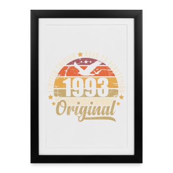 1993 Birthday Gift 1993 Original 1993 - Framed poster (27 × 37 cm) - black - Front